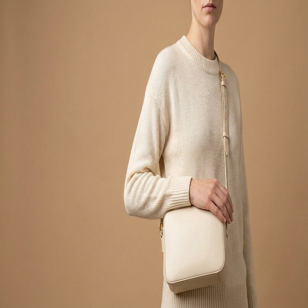 SORAVEA Ingrid Crossbody, cream Crossbody, scale reference