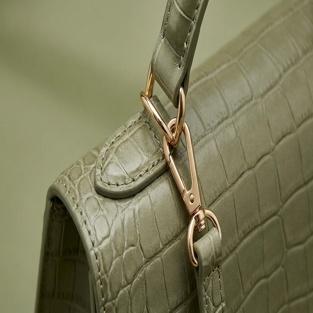 SORAVEA Elsa Top-handle, sage olive Top-handle, detail macro