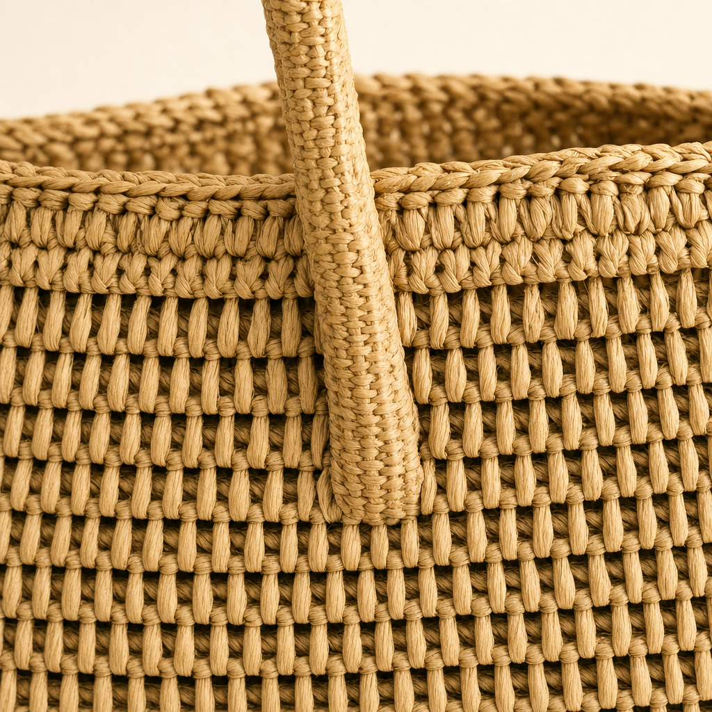 Portofino woven natural raffia beach tote 3