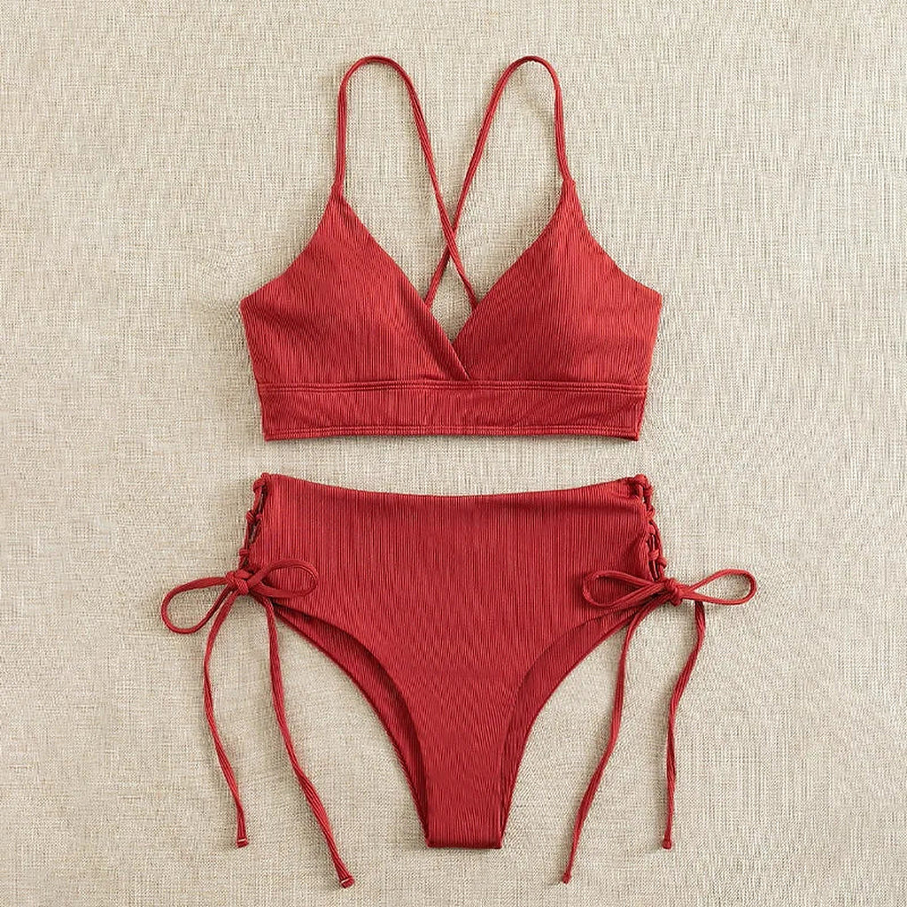 Sunset Pearl bikini rostfärgad framifrån