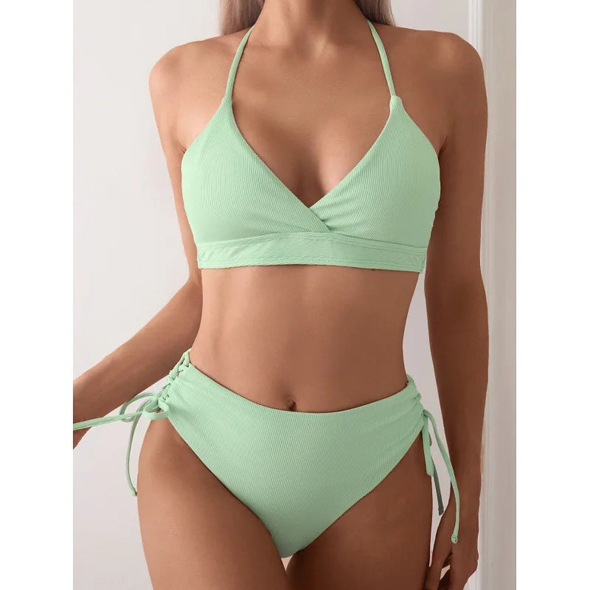 Sunset Pearl bikini detalj snörning
